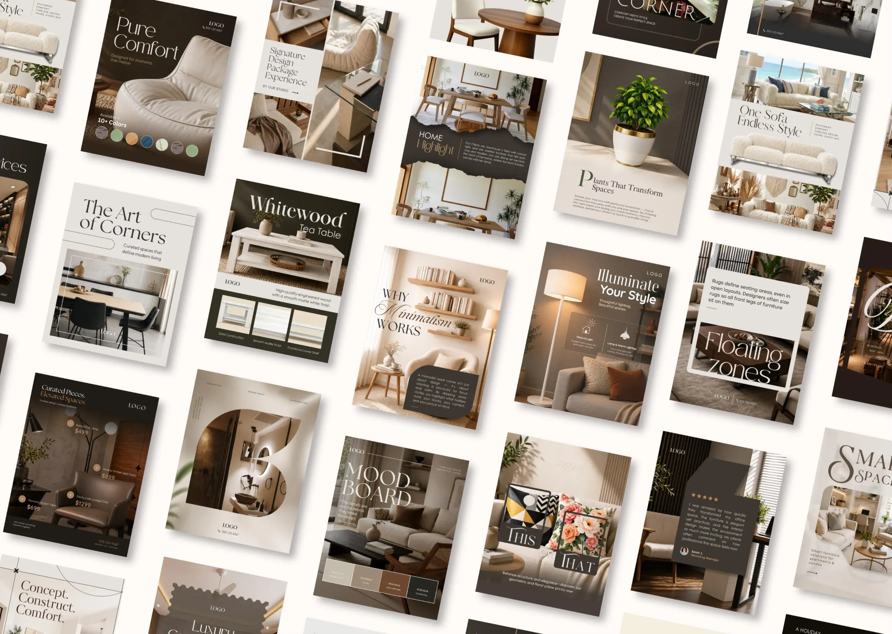Handal Home Design Bundle: Modern Interior Decor Templates & Digital Asset Pack
