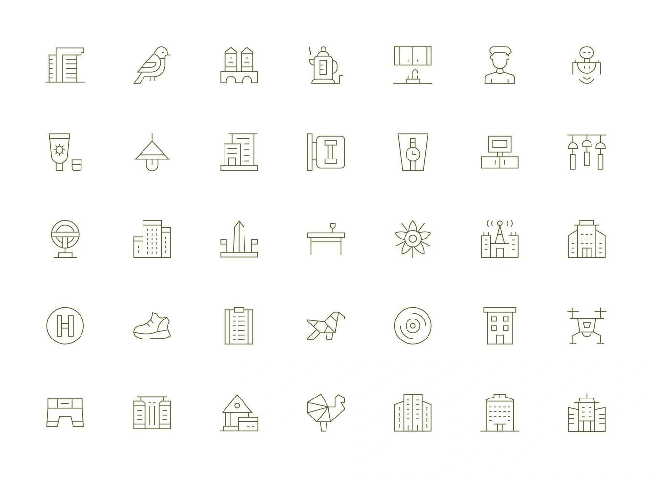 Squares Icons Bundle: 100+ Modern Minimalist Graphic Elements | High-Quality Digital Download & Vector Template Set
