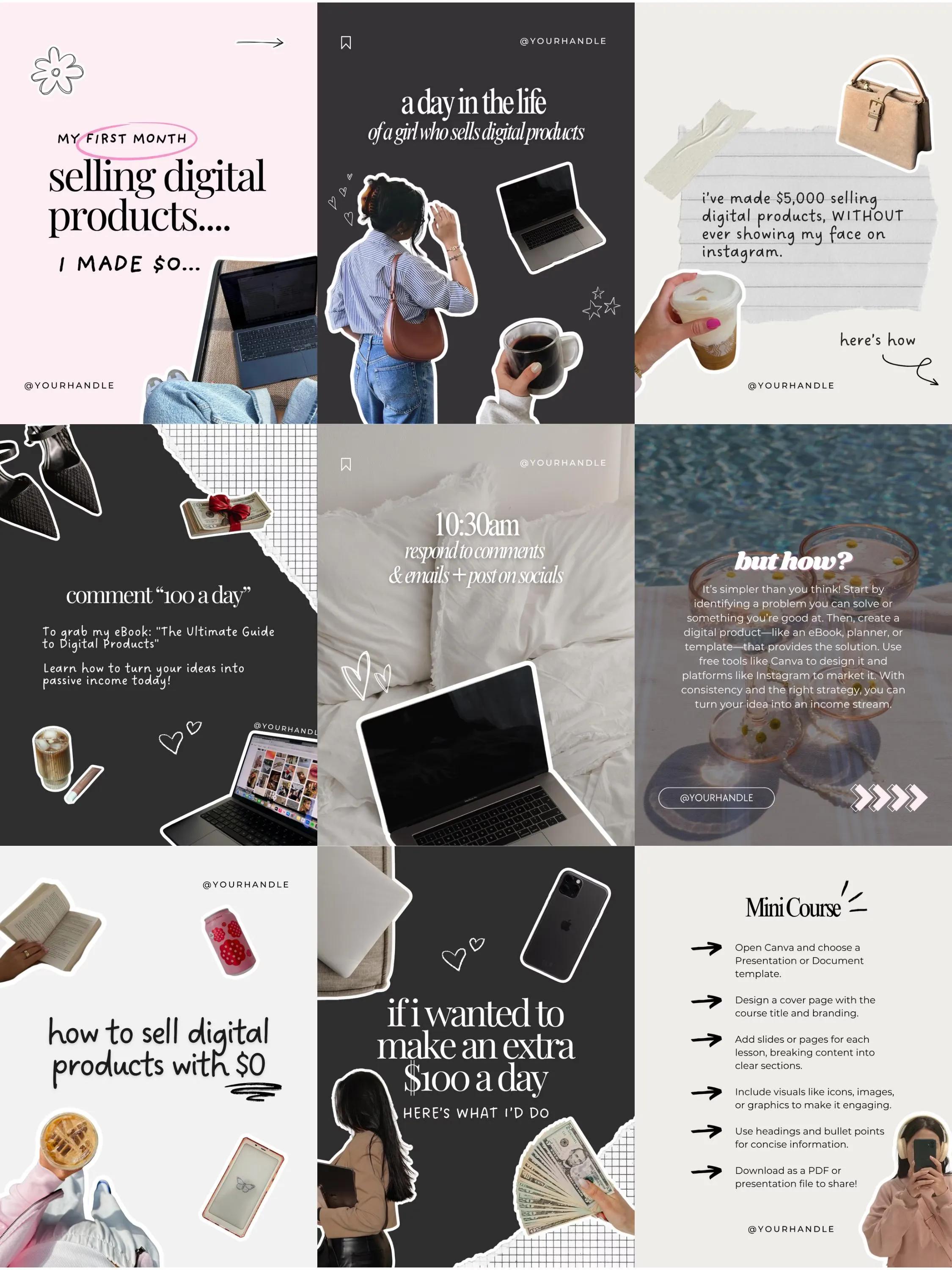 Elise Aesthetic Template Bundle | Chic Digital Download for Creative Branding & Social Media Graphics