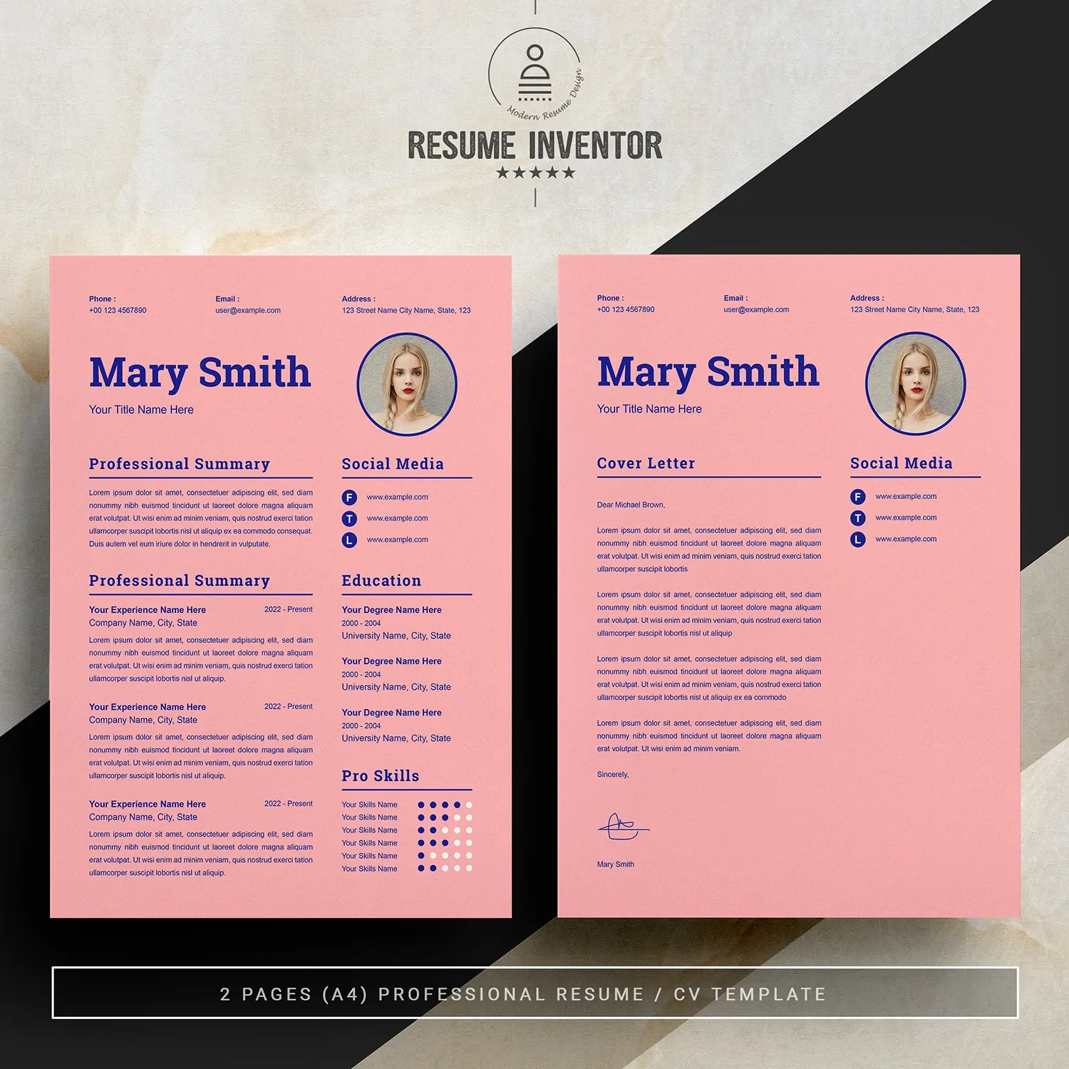 Professional CV Resume Template Vol. 42: Modern Editable Bundle for Job Seekers – Instant Digital Download