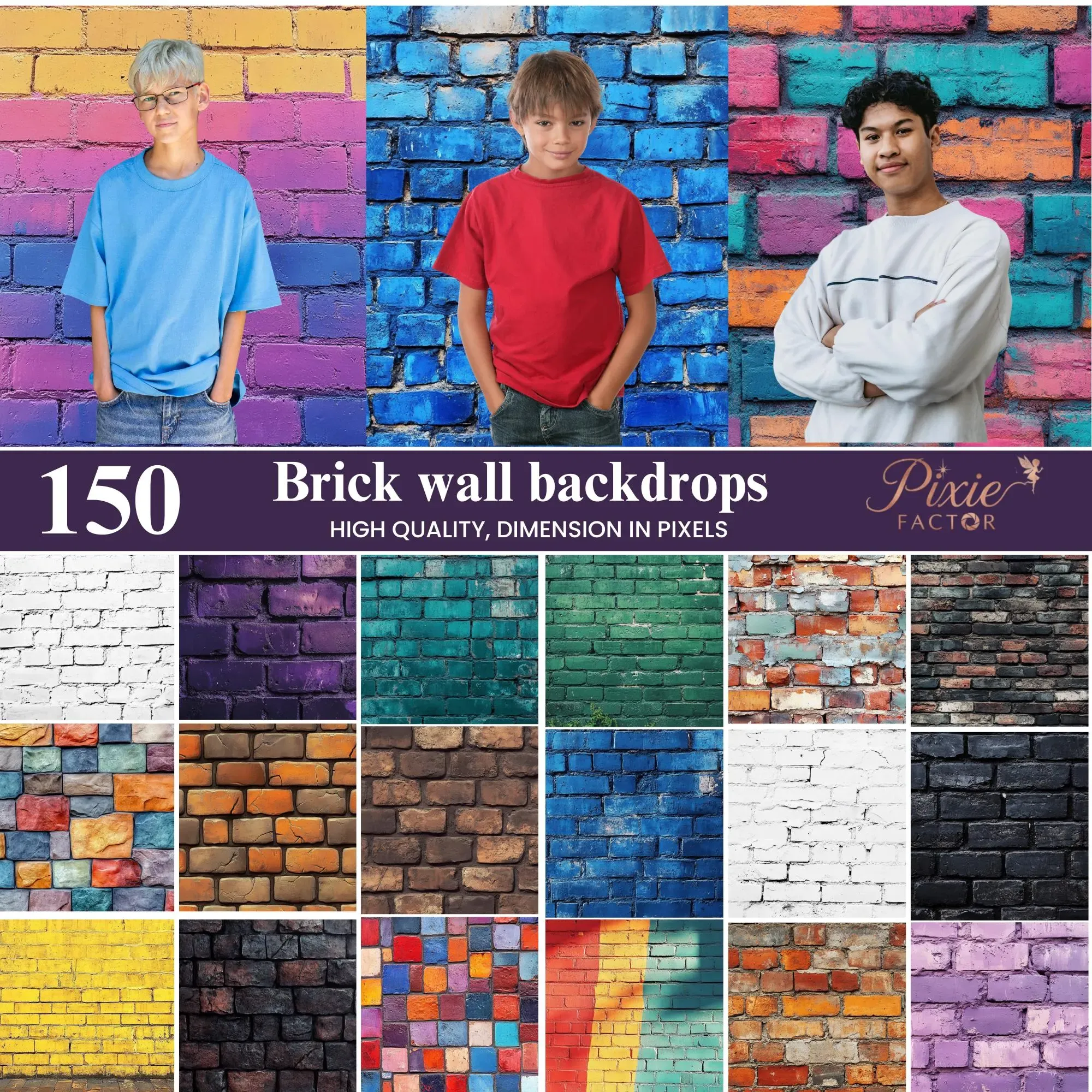 Wall Backgrounds Bundle Part 2: 50+ High-Res Textures & Digital Backdrop Templates for Creative Projects – Instant Download