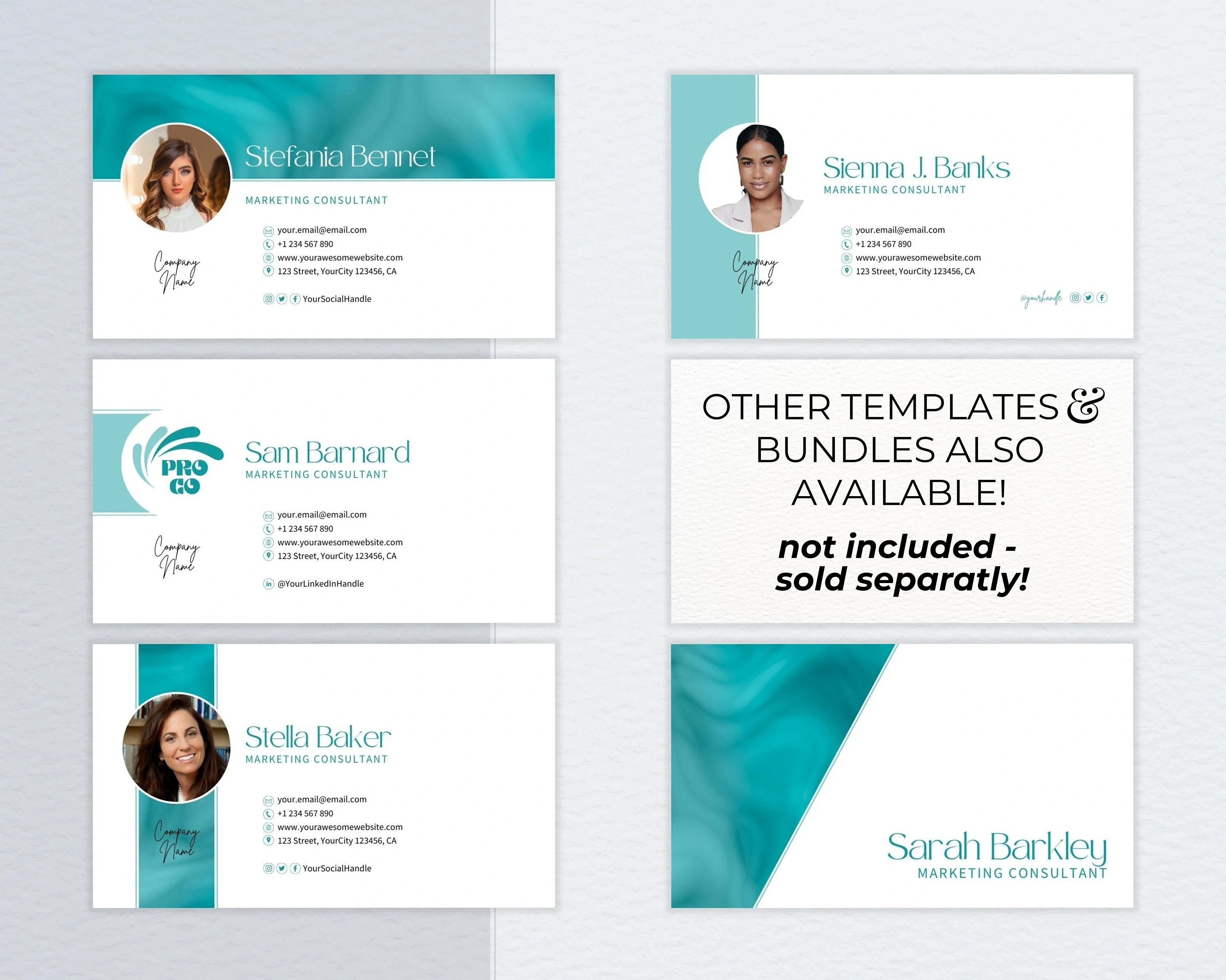 Professional Business Card Template Bundle: 50+ Modern & Minimalist Designs – Instant Digital Download