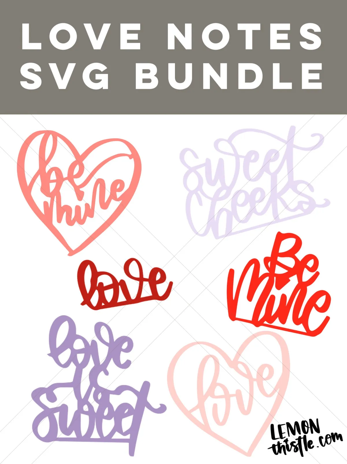 10 Romantic Love Lettering Quotes Bundle – Elegant Hand-Lettered SVG & PNG Digital Download for Cards, Crafts, and Wedding Decor