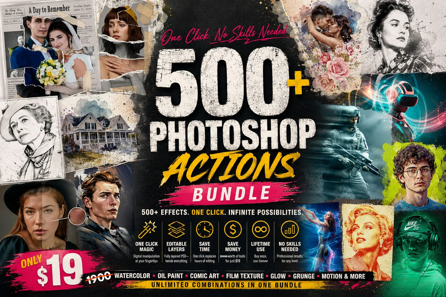 10,000+ Professional Photoshop Actions Bundle: The Ultimate Creative Toolkit for Photographers & Designers (Digital Download)