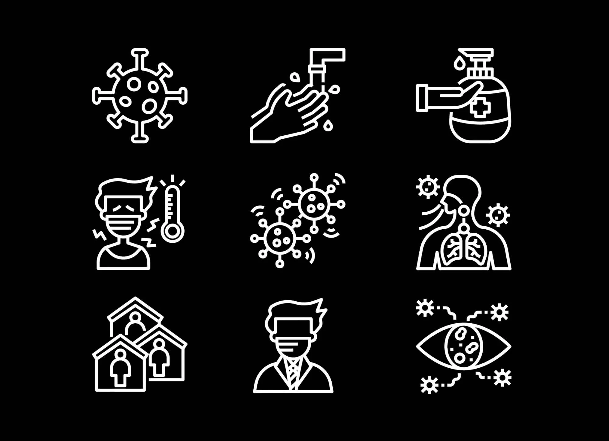 Covidex & Medicine Icons Bundle: Premium Medical & Healthcare SVG Vector Graphics – Instant Digital Download