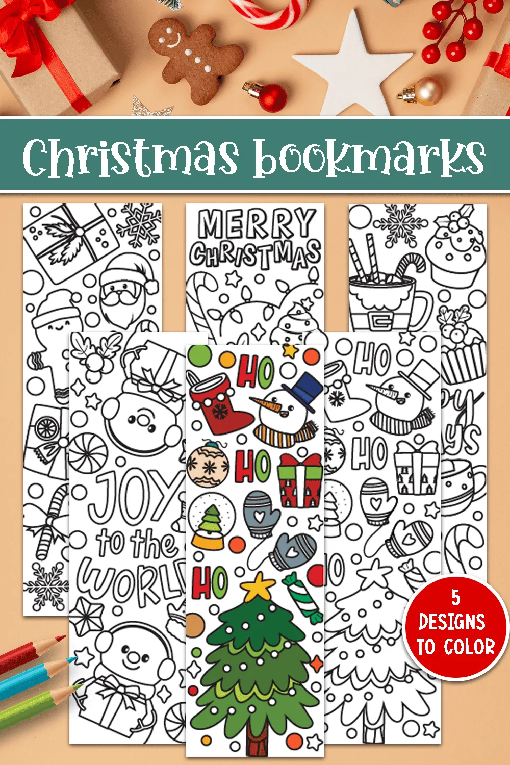 Christmas Bookmark Bundle: Printable Holiday Templates, Digital Download for Festive Reading & Gift Tags