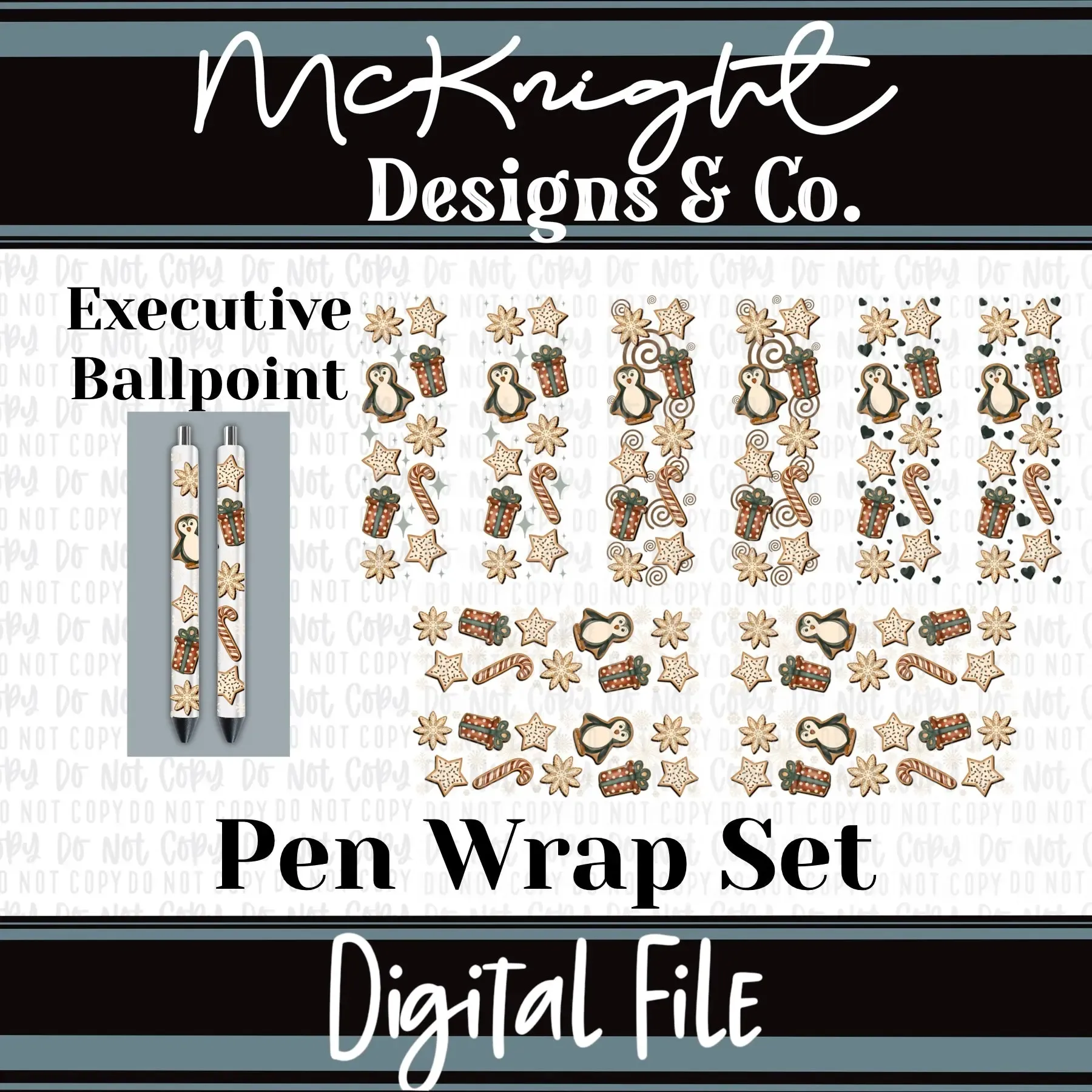 Christmas Pen Wrap Bundle: 50+ Festive Sublimation Designs – Instant Digital Download Template for DIY Custom Pens