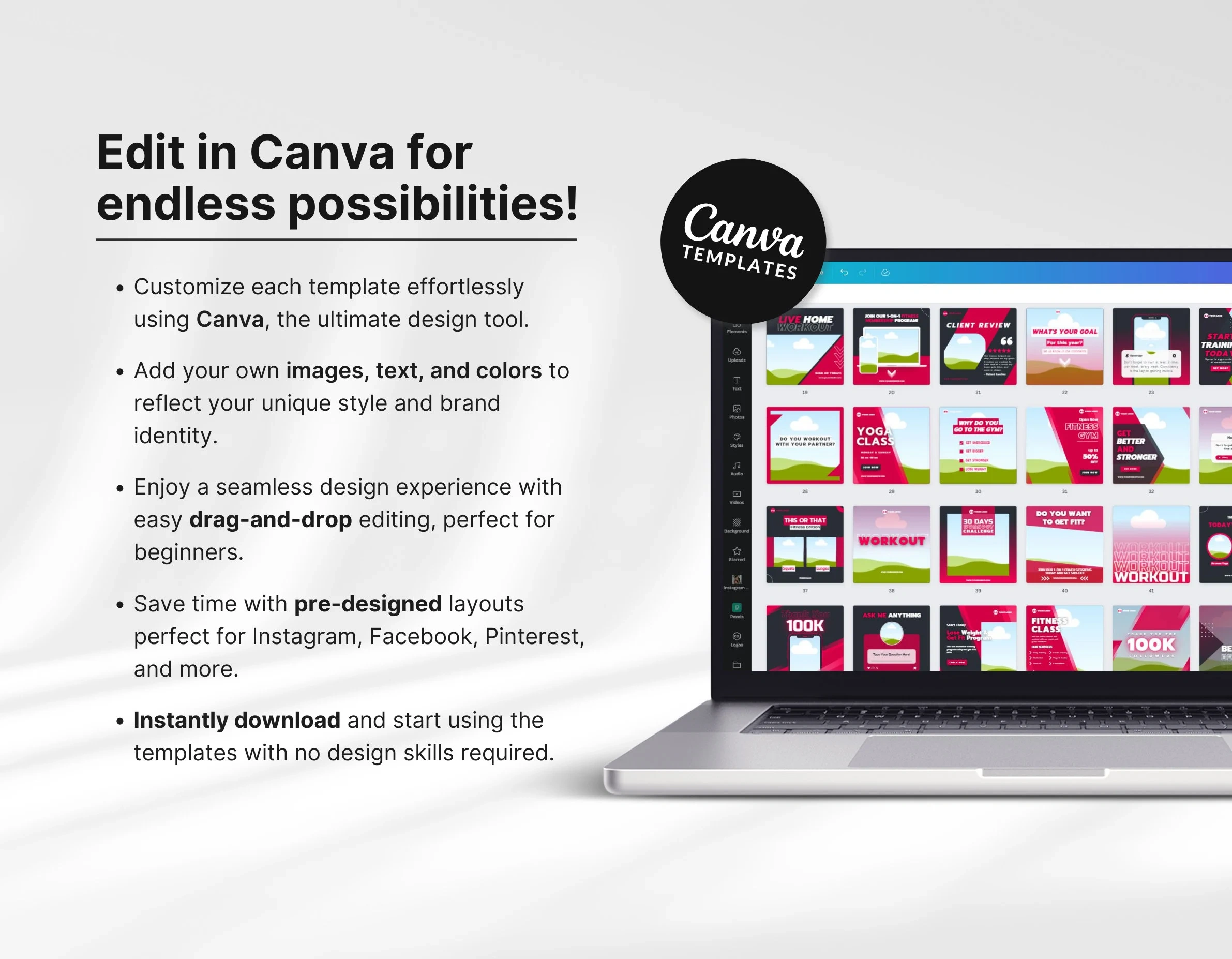 Ultimate Running Digital Asset Bundle: Professional Templates, Social Media Graphics & Fitness Planners – Instant Download