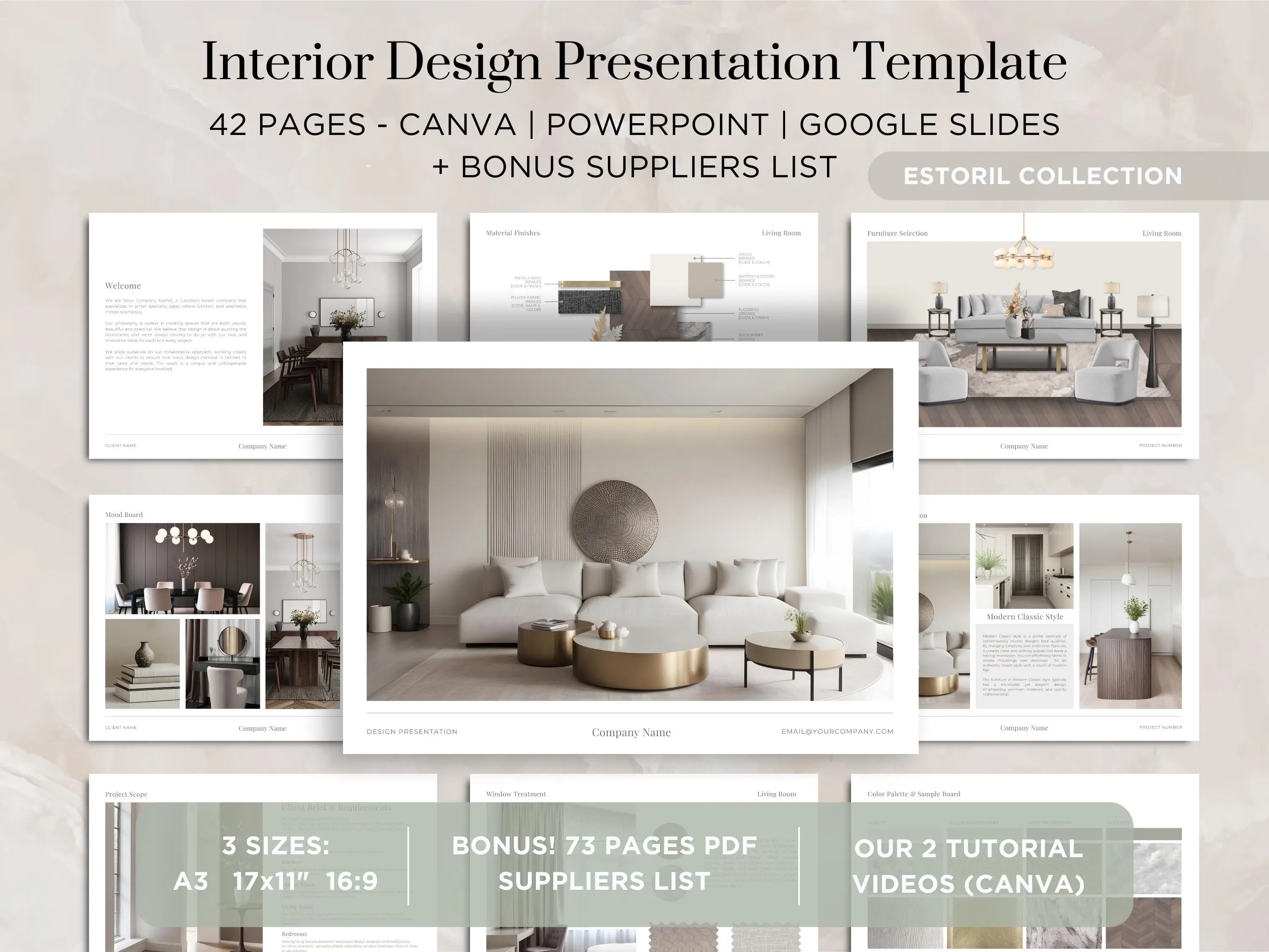 Mintee Home Decor Template Bundle: Aesthetic Interior Design & Branding Assets – Instant Digital Download
