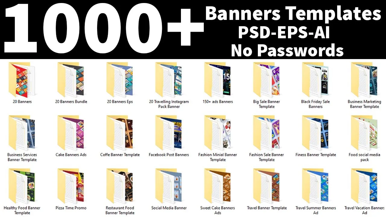 600+ Professional PSD Banner Templates Bundle – Ultimate High-Conversion Ad Graphics for Social Media & Web (Instant Digital Download)
