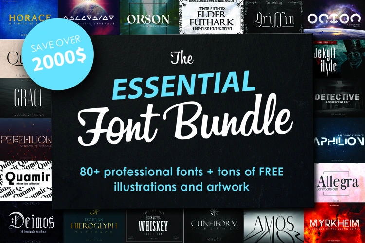 The Ultimate Font Bundle: 8 Premium Professional Typefaces for Designers – Instant Digital Download
