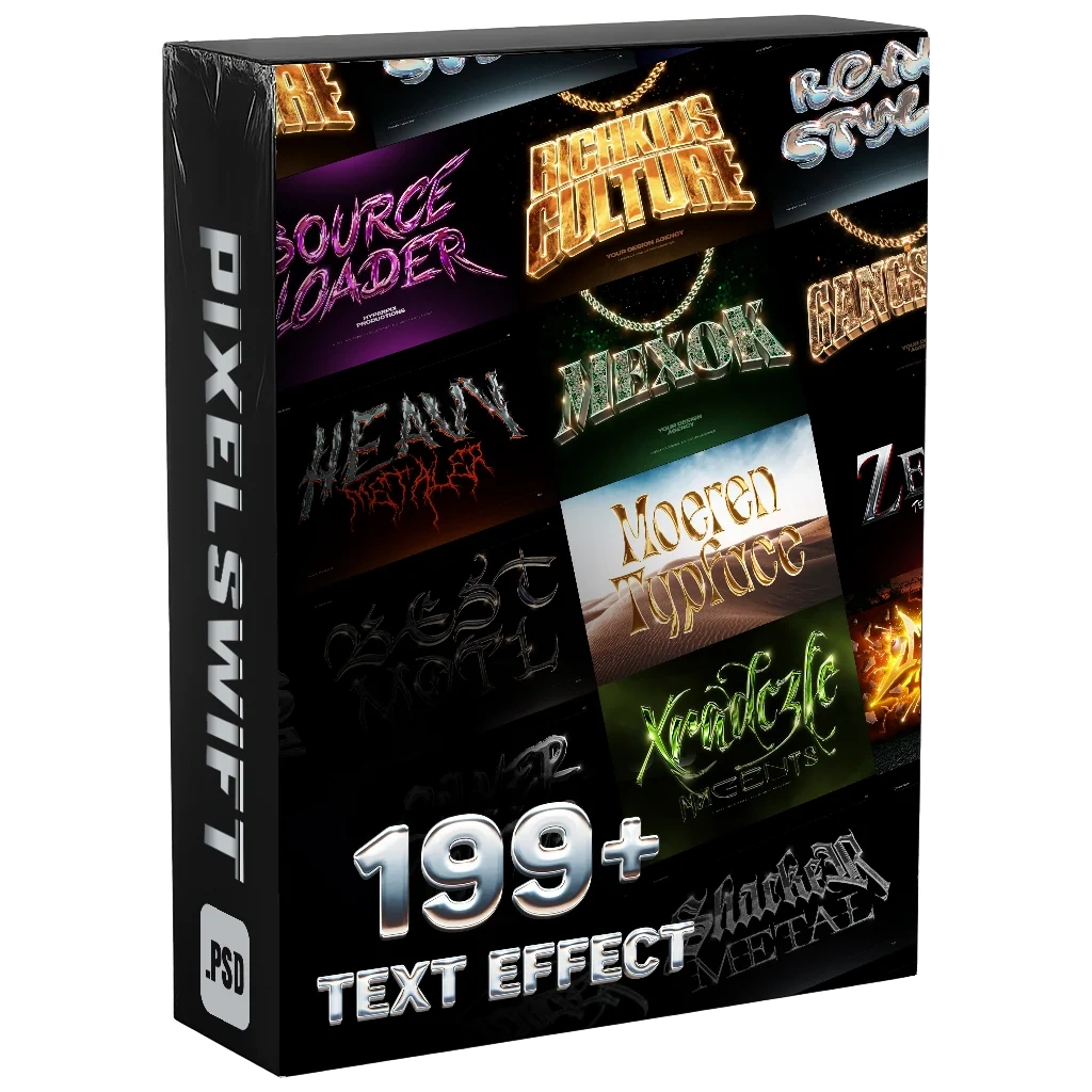 Text Effects 6: Premium 3D & Retro Style Bundle | Professional Photoshop Layer Styles & Graphic Templates (Instant Digital Download)
