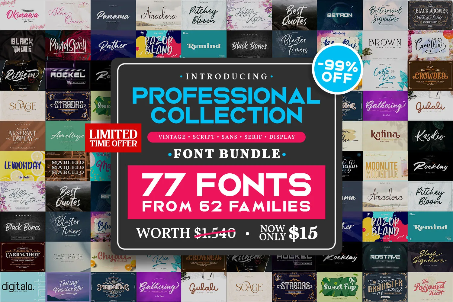 30,000+ Ultimate Font Bundle: The Massive Professional Typography Collection for Designers (Digital Download)