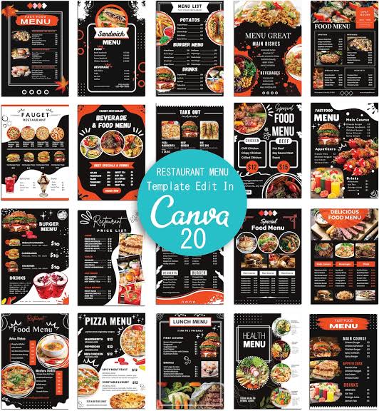 Chef’s Restaurant Menu Template – Editable A4 & US Letter Bundle | Professional Food & Drink Design for Instant Digital Download