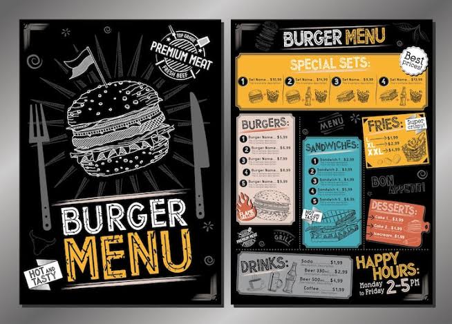 Ultimate Burger Menu Design Bundle – Professional Food Restaurant Templates, Editable Digital Download (PSD, AI & Canva)