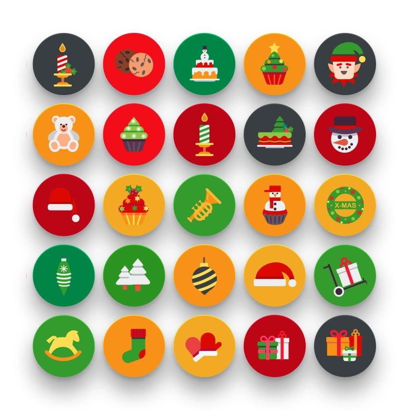 Ultimate Christmas Icon Bundle: 50+ Festive Vector Graphics & Holiday SVGs – Instant Digital Download