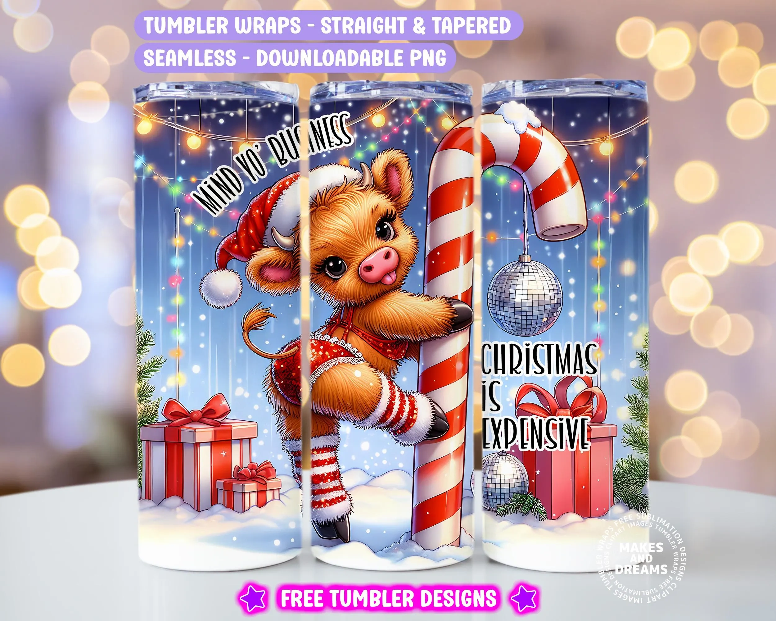 Ultimate Christmas Tumbler Bundle: 50+ Festive Sublimation Designs – Instant Digital Download Template Pack