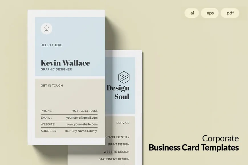 Premium Business Card Template Bundle | Professional Visiting Card Digital Download for Modern Branding