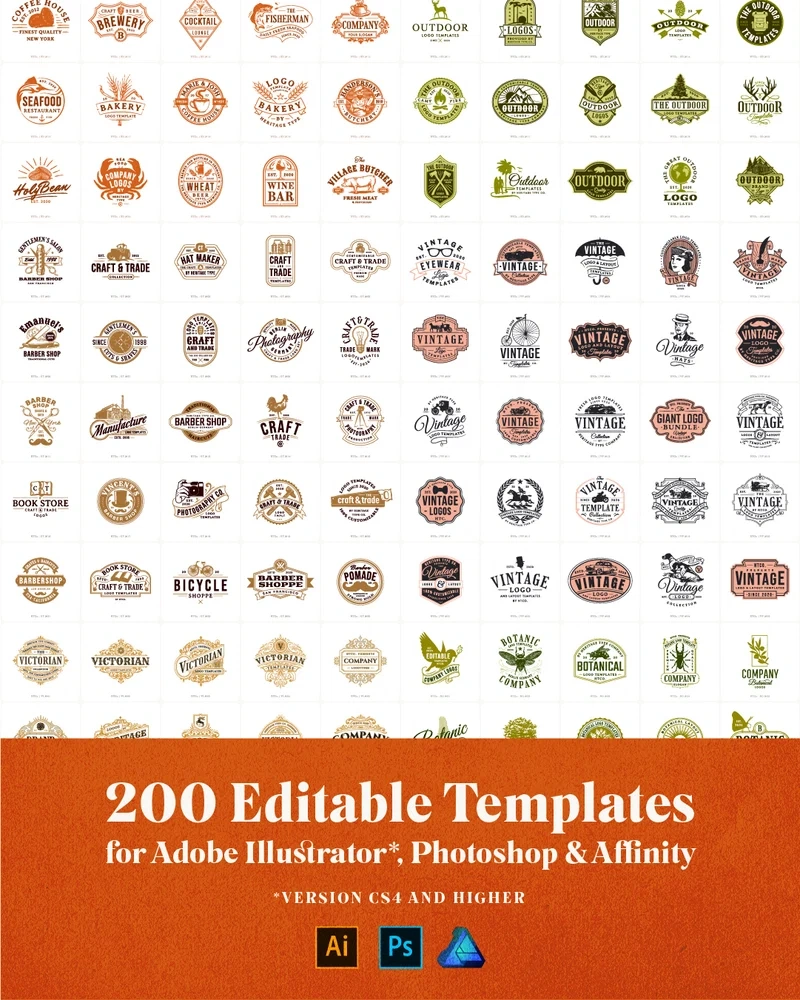 Ultimate Logo Design Bundle: Professional Branding Templates & Vector Assets (Instant Digital Download)
