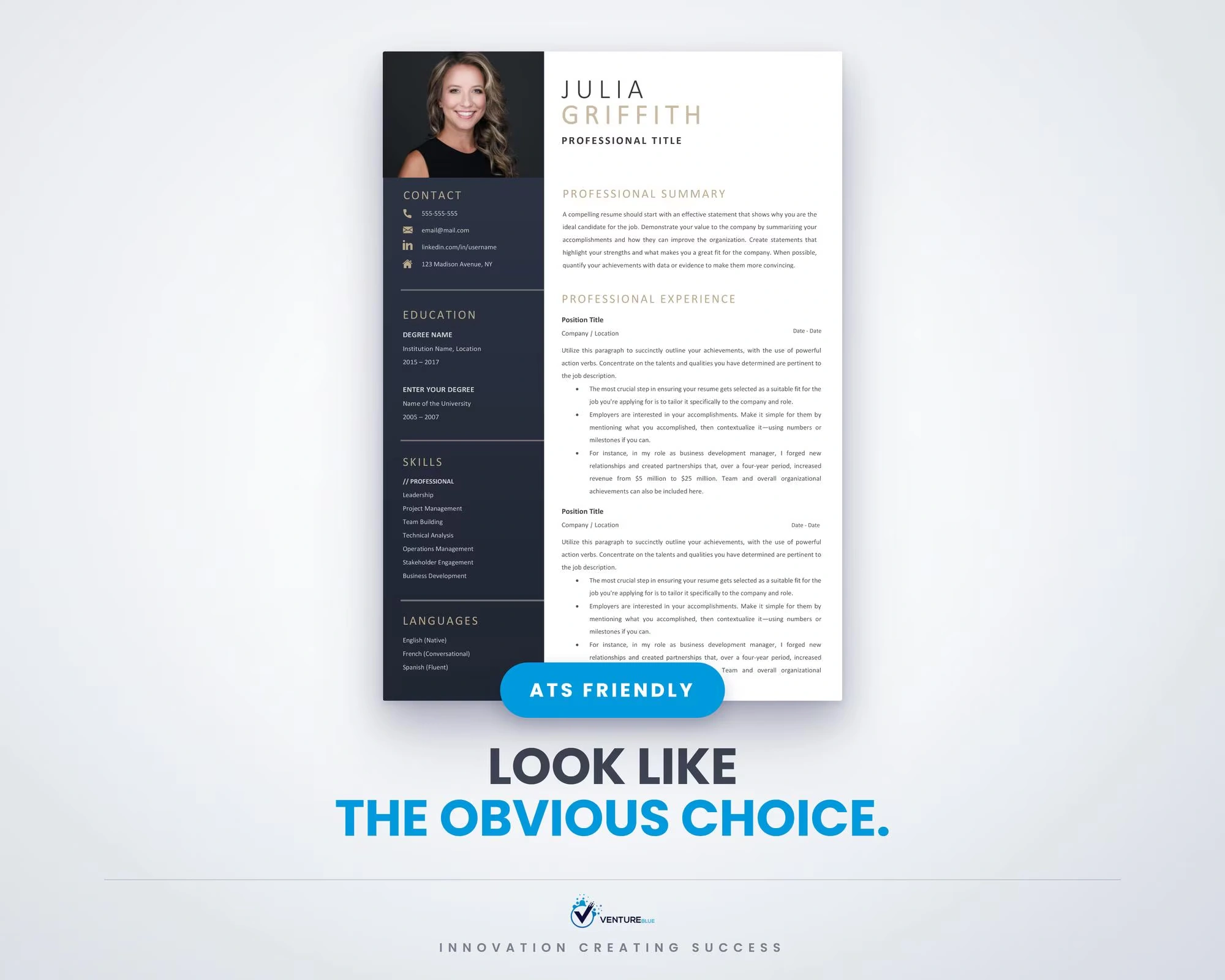 Professional CV Resume Template Vol.12 – Modern Editable Digital Download Bundle for Instant Career Success