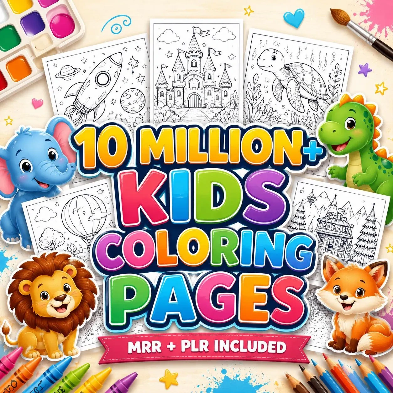 Ultimate Coloring Book Template Bundle: 50+ High-Quality KDP-Ready Designs | Instant Digital Download