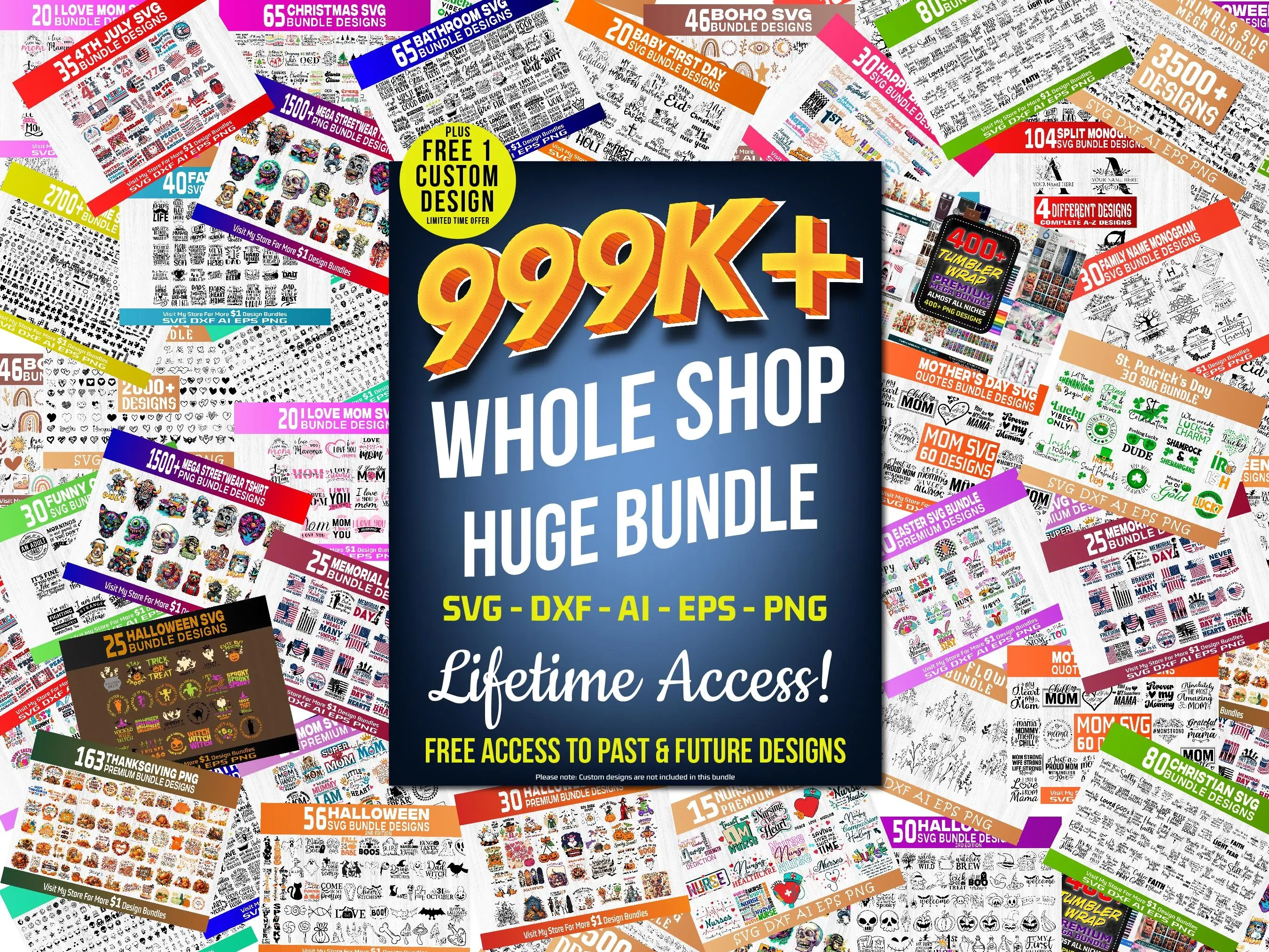 Ultimate Sublimation Design Bundle: 500+ High-Res Graphics & Templates – Instant Digital Download for Professional Custom Printing