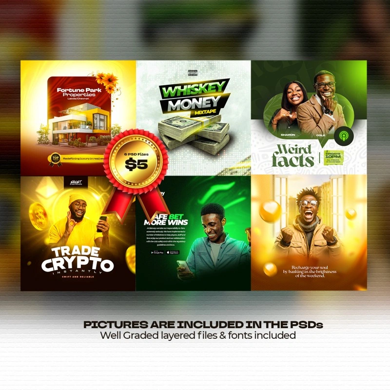 Saara: Premium Modern Design Template Bundle – Versatile Digital Asset for Creative Professionals