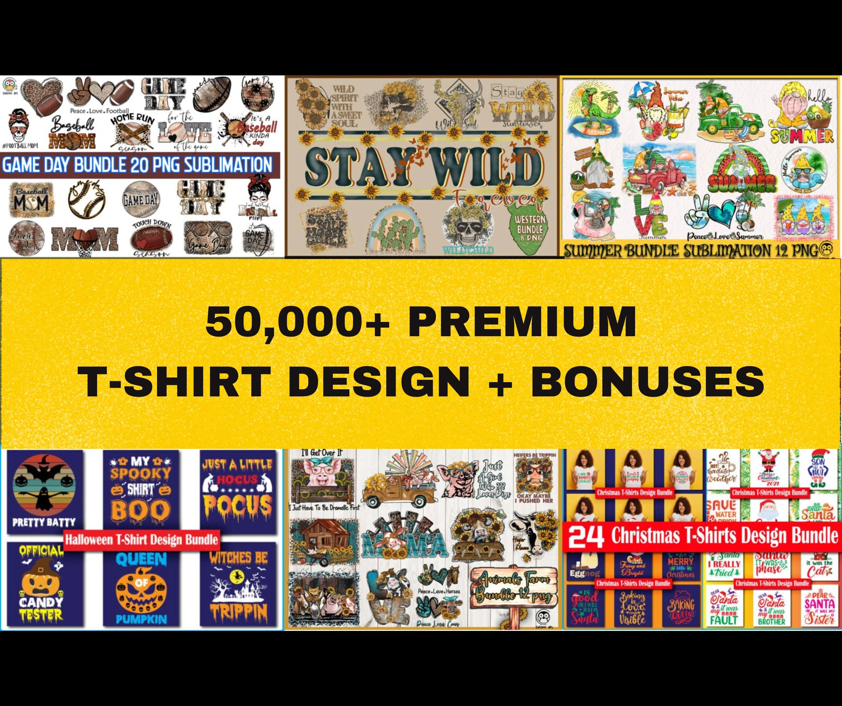 Ultimate T-Shirt Design Bundle: 500+ Premium Vector Graphics & Editable Templates – Instant Digital Download for POD Success