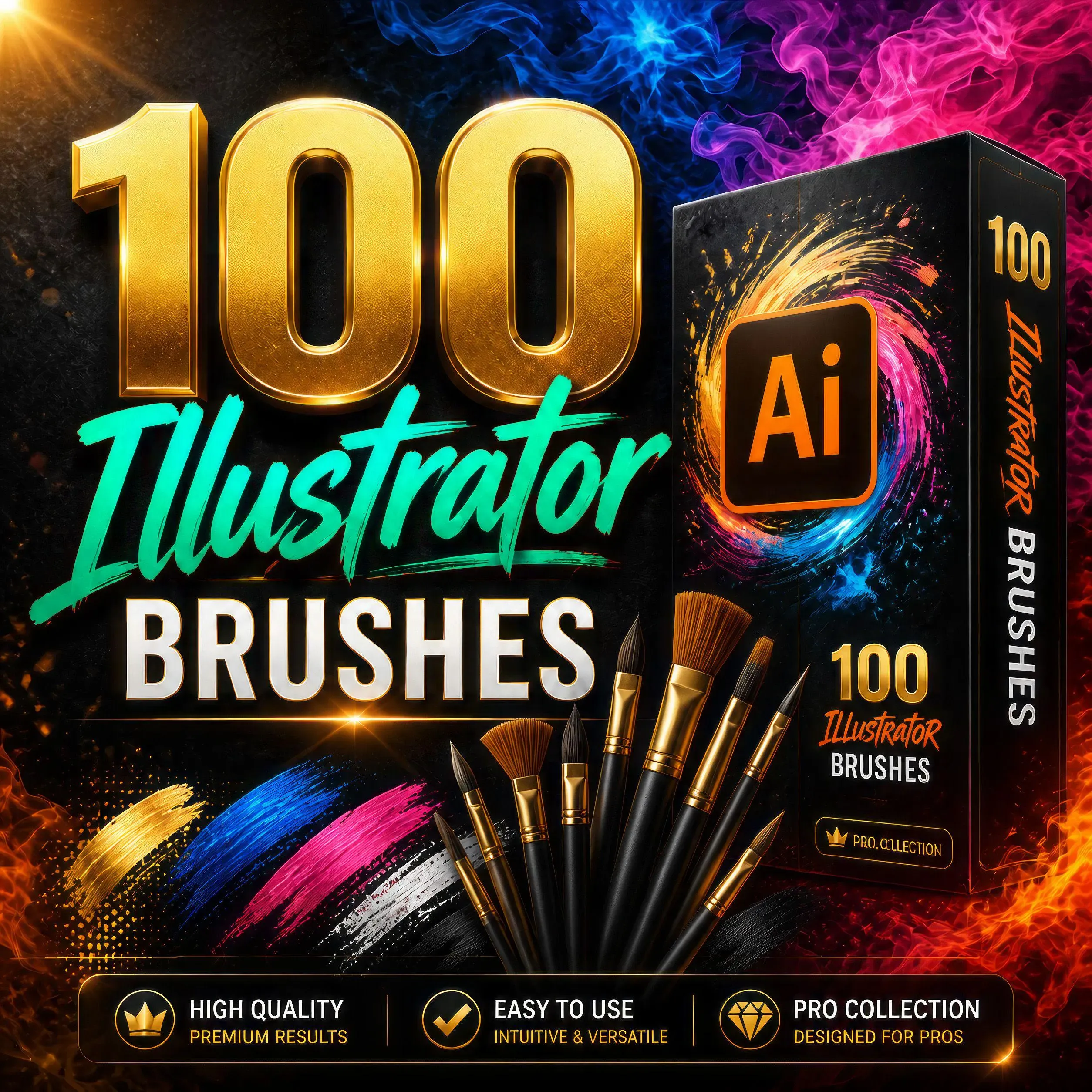 Adobe Illustrator Assets Bundle: Professional Templates, Vectors & Graphic Design Toolkit – Instant Digital Download