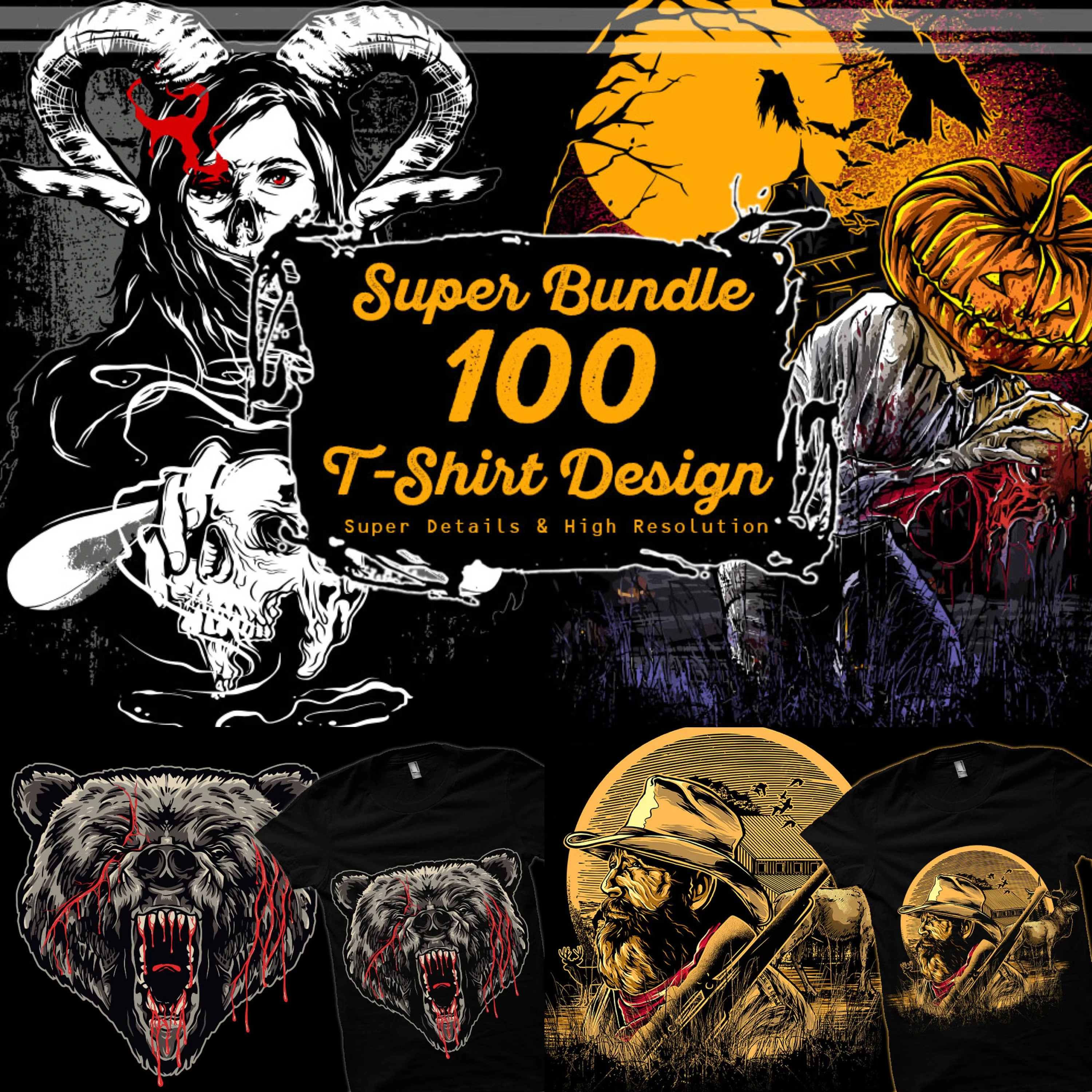 Ultimate T-Shirt Design Bundle Part 4: 100+ Premium Vector Graphics & Editable Templates – Instant Digital Download for Merch Creators