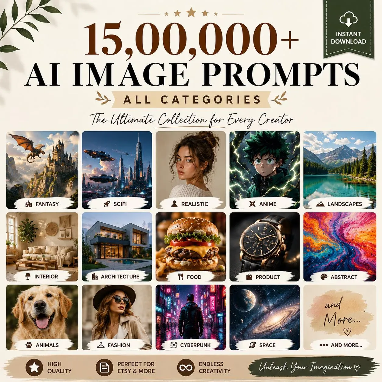 30,000+ Midjourney Prompts Bundle: The Ultimate AI Art Master Collection (Instant Digital Download)