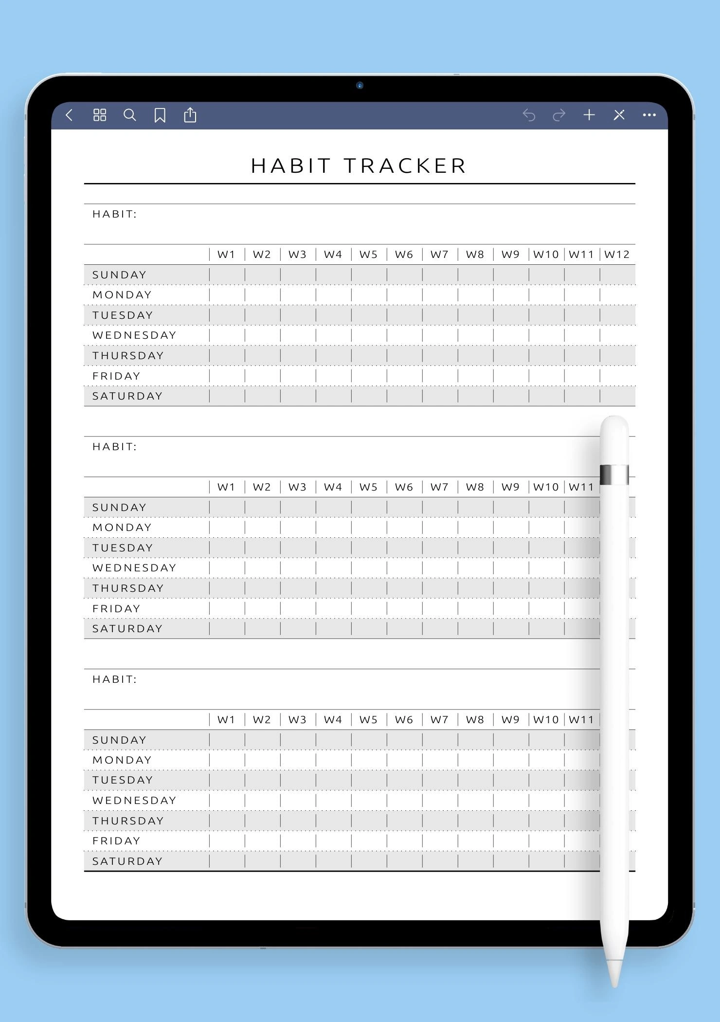Ultimate Fitness Planner Bundle: All-in-One Workout, Nutrition & Habit Tracker | Digital Download Template