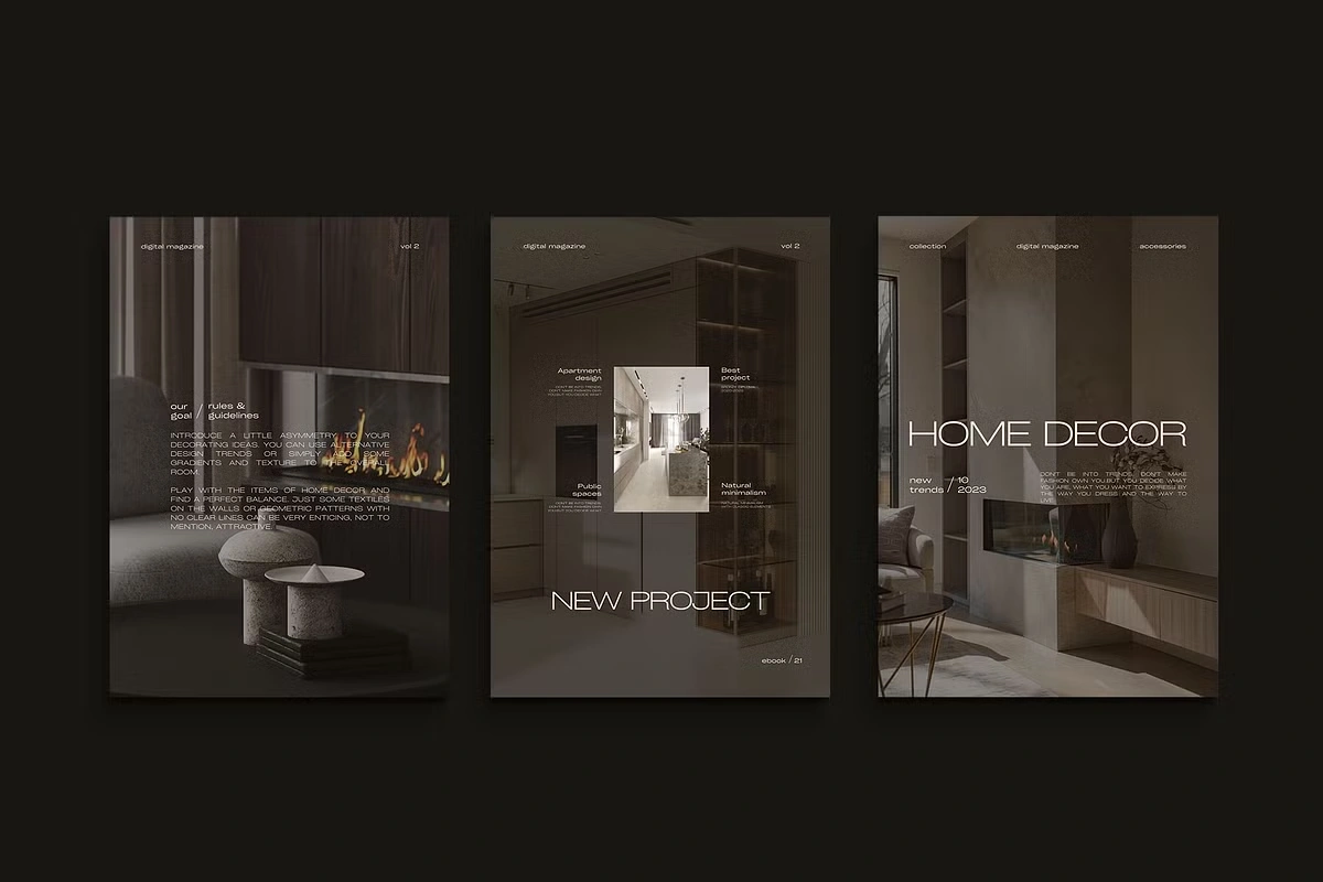 Triss Home Interior Design Template Bundle | Modern Aesthetic Digital Download for Professional Staging & Mood Boards