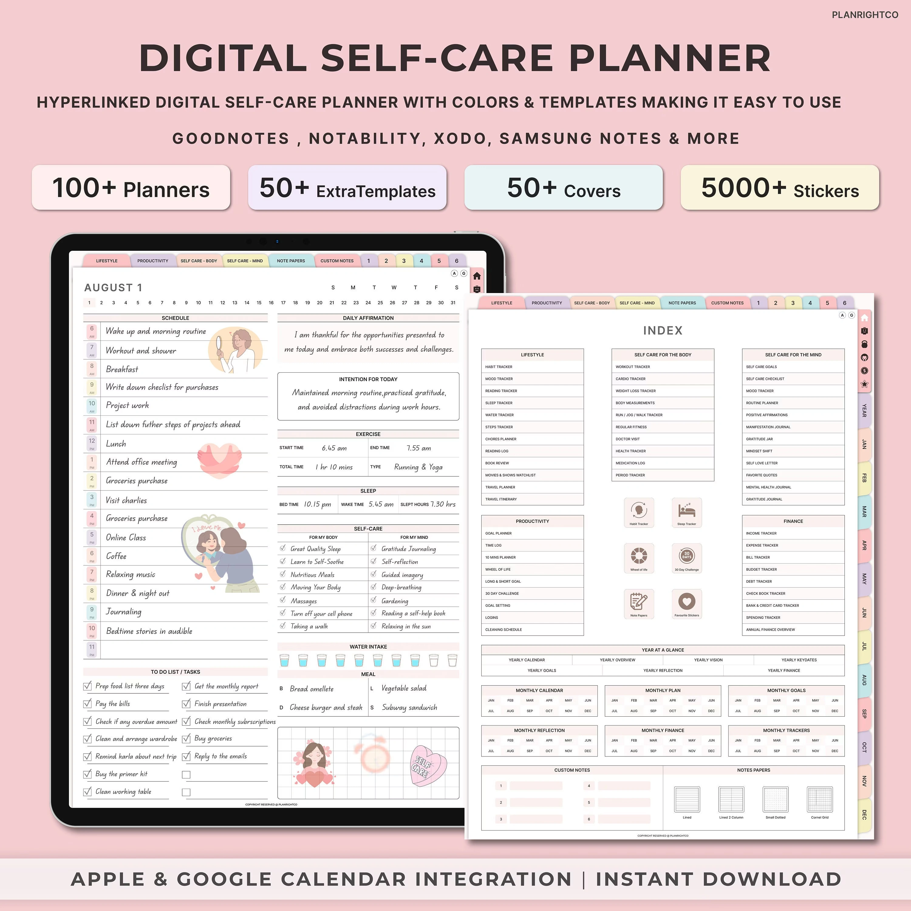 Ultimate Mood Tracker Journal: Digital Template Bundle for Mental Wellness & Self-Care (GoodNotes & Notability Ready)