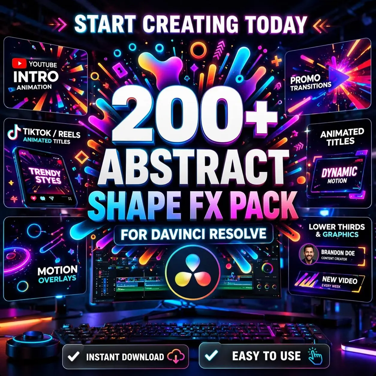 Instagram Motion Graphics Bundle: 50+ Professional Animated Templates for Viral Content – Instant Digital Download