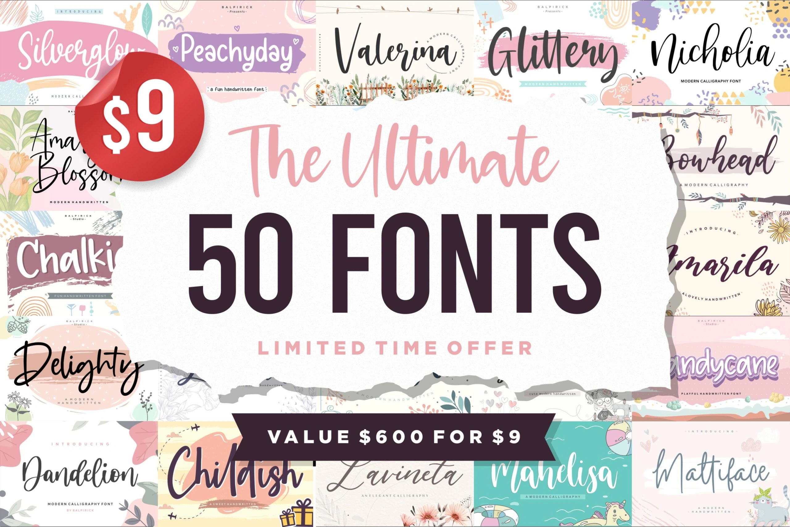 The Ultimate Font Bundle: 50+ Premium Typefaces for Professional Design Projects – Instant Digital Download