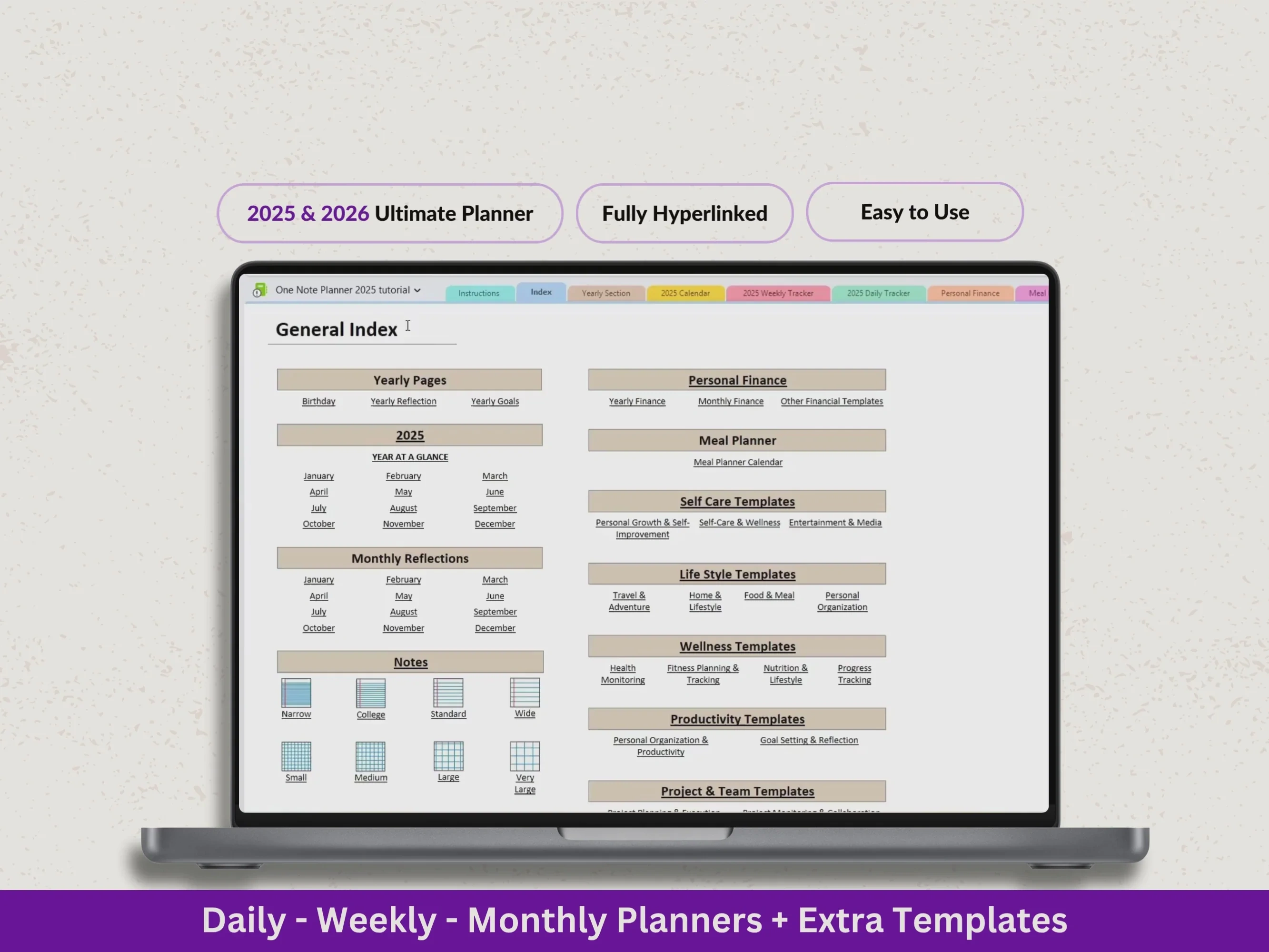Ultimate All-in-One Digital Planner & Calendar Bundle: The Last Productivity Template You’ll Ever Need – Instant Download