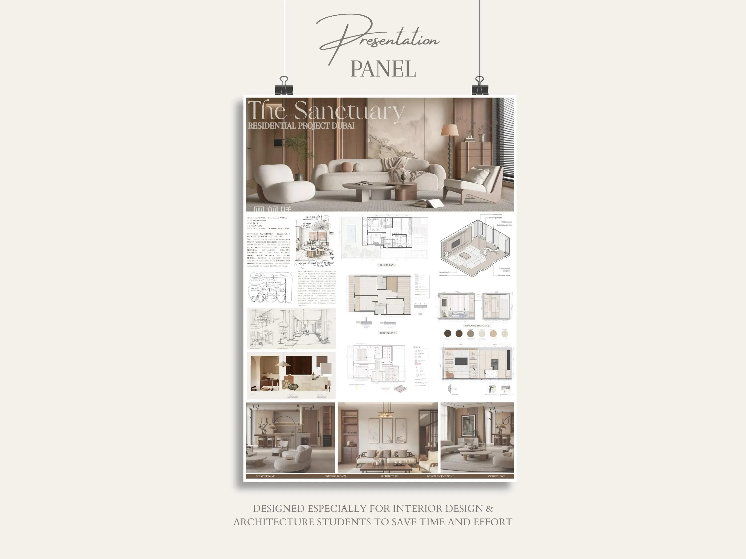Modern Home Interior Design Template Bundle – Minimalist Architecture & Decor Layouts (Digital Download)