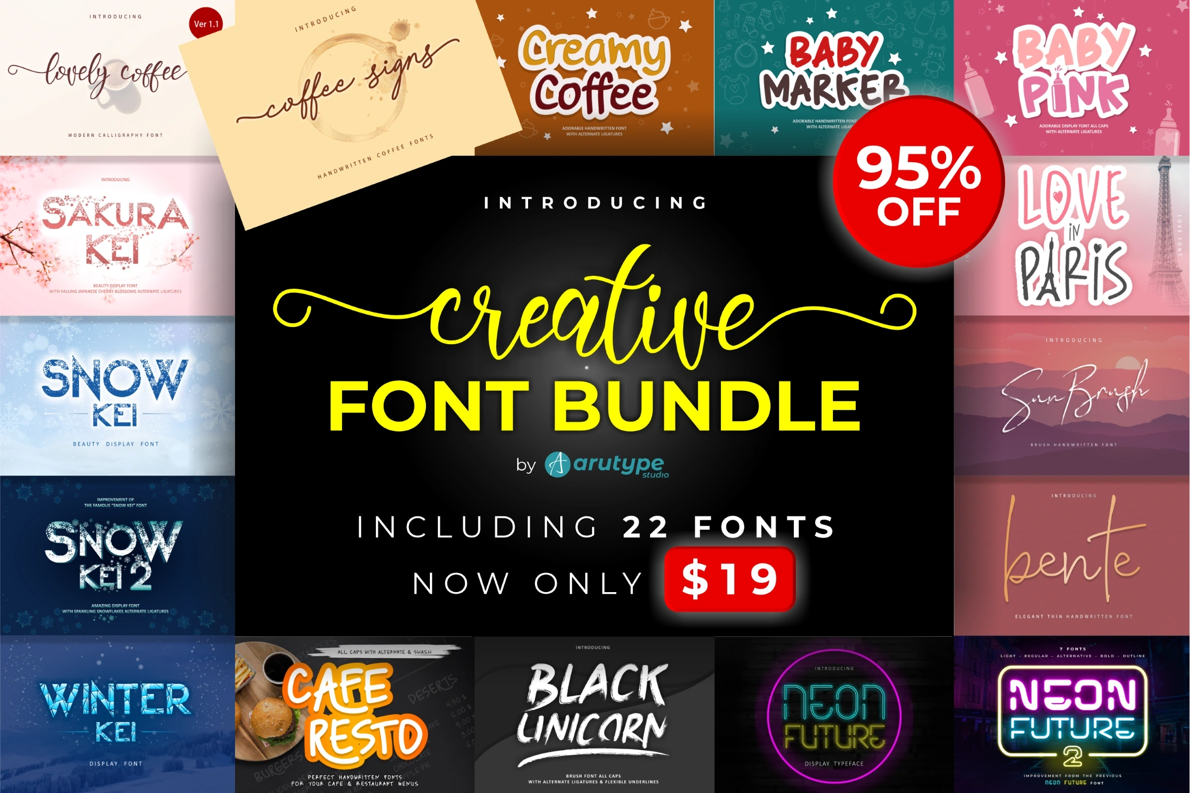 The Ultimate Font Bundle: 500+ Professional Typefaces for Designers – Instant Digital Download & Commercial Use Template Collection