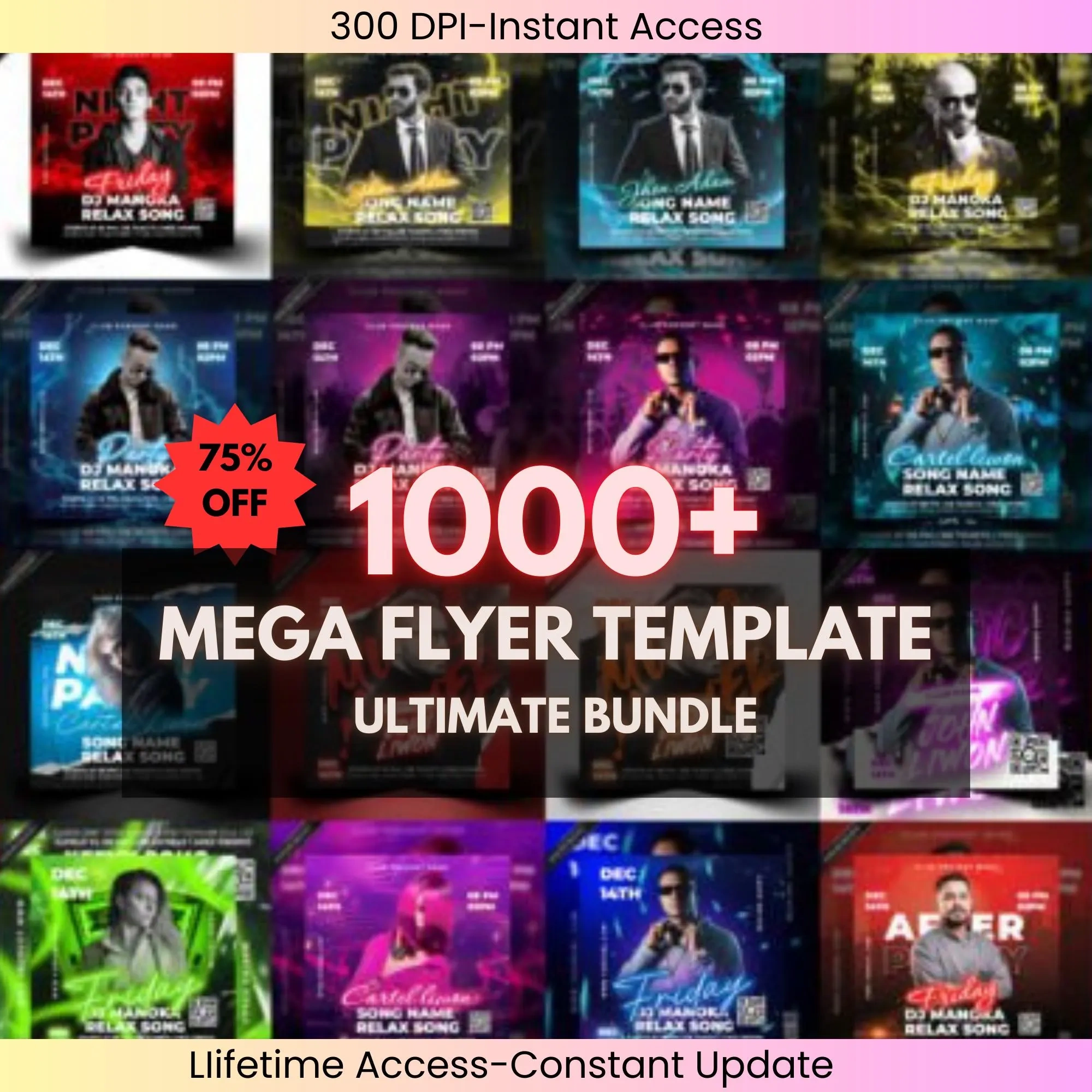 Ultimate Photoshop Flyer Template Bundle: 50+ Professional Editable Designs for Events & Marketing – Instant Digital Download