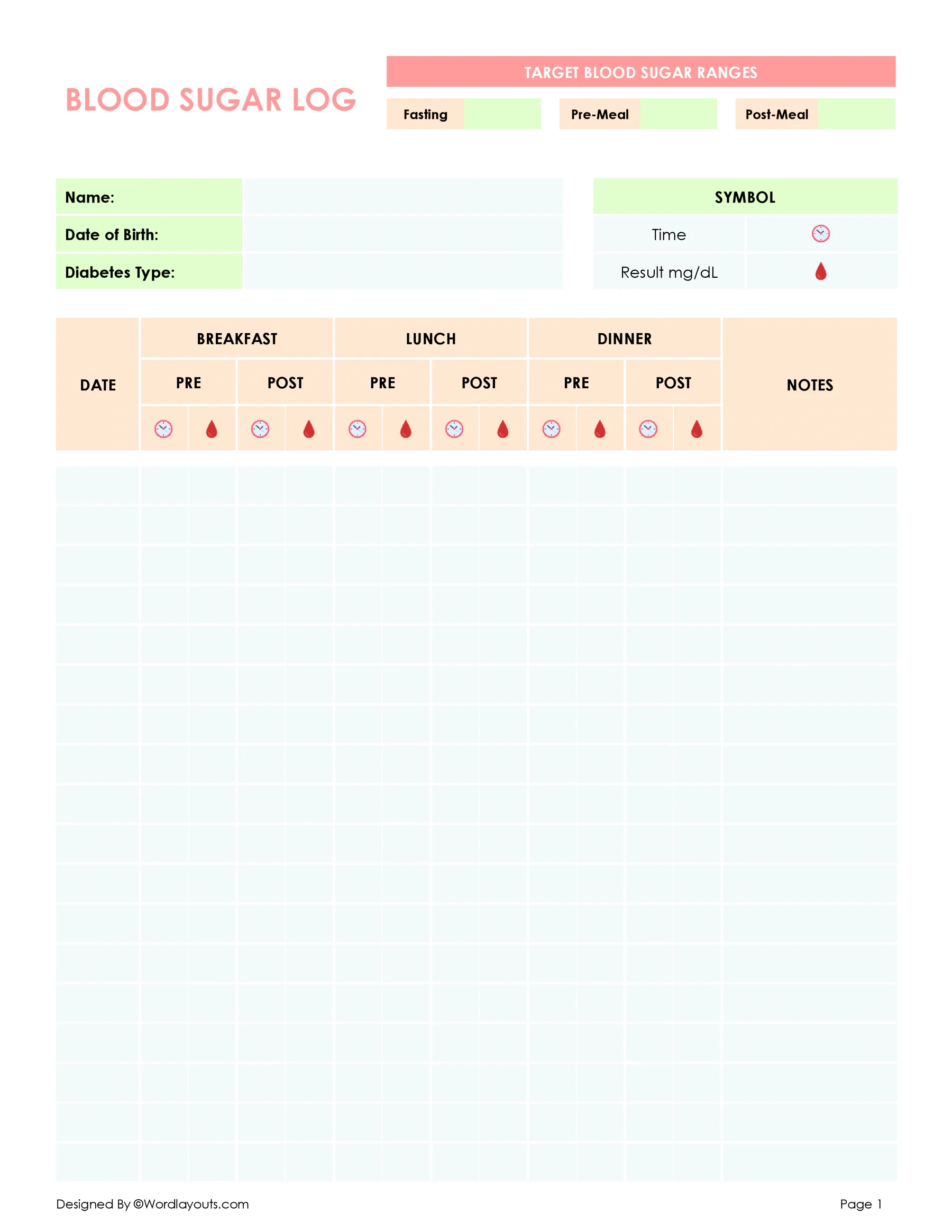 Ultimate Blood Sugar Logbook Bundle | Printable Health & Diabetes Tracker | Instant Digital Download Template