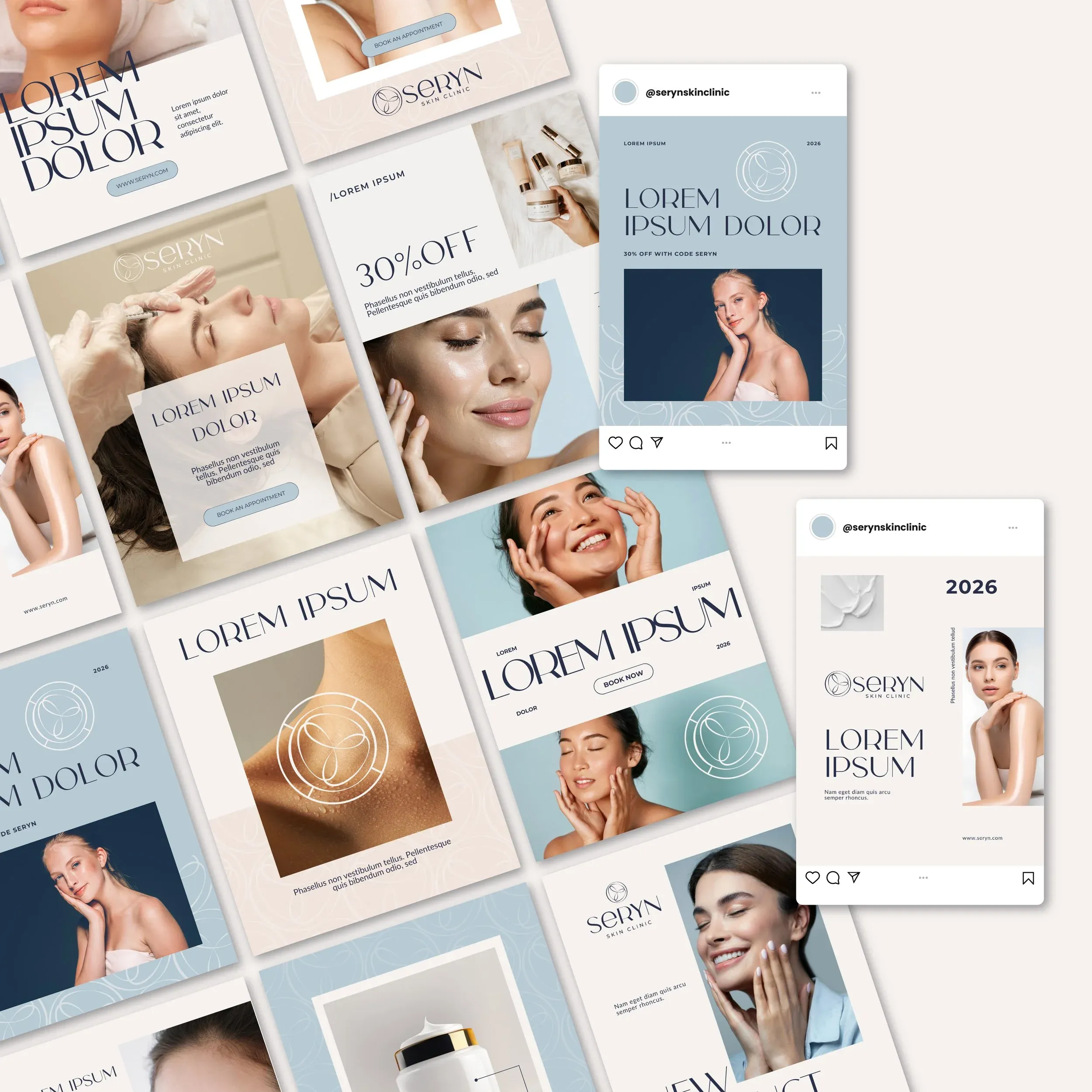 Cosmetic & Spa Branding Bundle: Luxury Canva Templates, Social Media Kit & Marketing Assets – Instant Digital Download