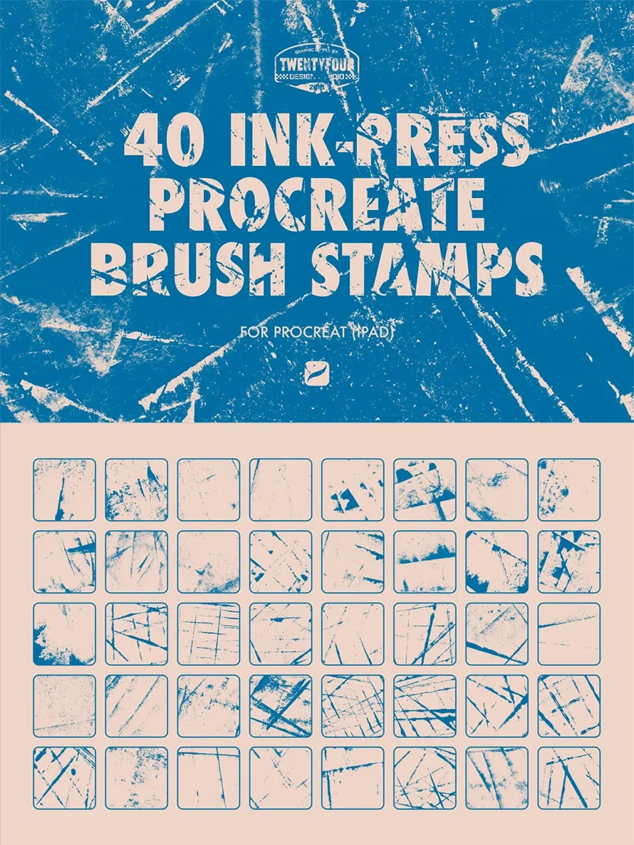 Ultimate Stamp Design Bundle: 100+ Professional Procreate & Photoshop Brushes – Instant Digital Download Template Kit