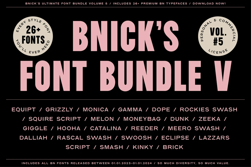 The Ultimate Font Bundle: 500+ Premium Typefaces for Professional Design Projects (Digital Download)