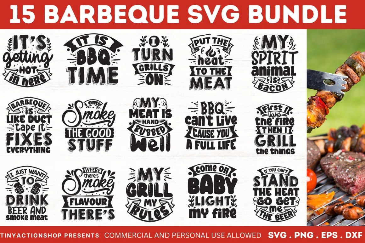 Ultimate BBQ Grills Digital Asset Bundle: 50+ High-Res SVGs & Templates for Professional Grilling Projects – Instant Digital Download