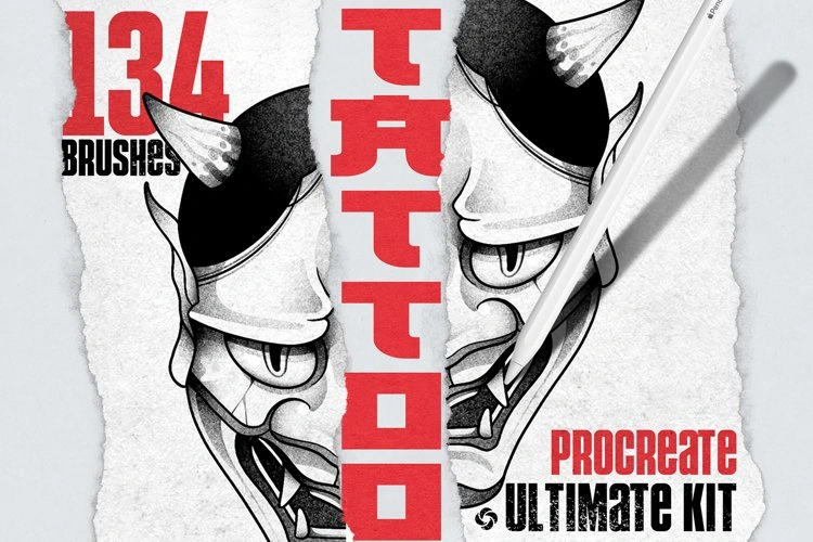 Ultimate Tattoo Design Bundle: 500+ Procreate Brushes & Stencil Templates | Instant Digital Download