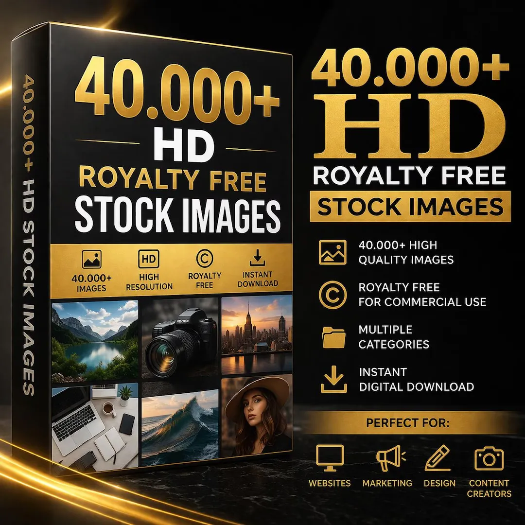 40,000+ HD Royalty-Free Stock Images Bundle: The Ultimate Professional Creative Asset Library (Instant Digital Download)