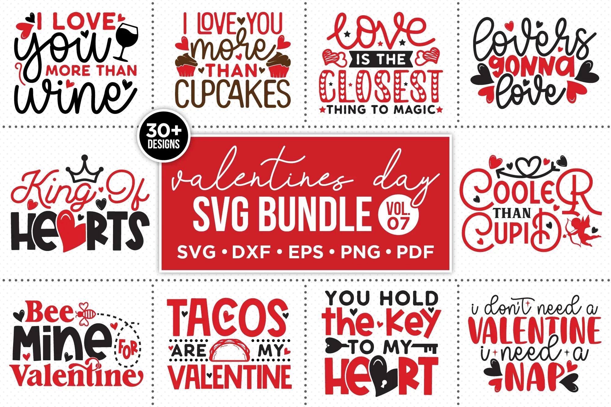 Happy Valentine’s Day Love Signs Bundle – Romantic SVG & Print-Ready Digital Download Templates for DIY Crafts & Decor