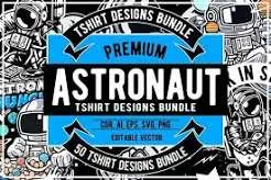 Astro Dogs T-Shirt Design Bundle: Stellar Space-Themed Vector Graphics & Digital Download for Print-on-Demand Projects
