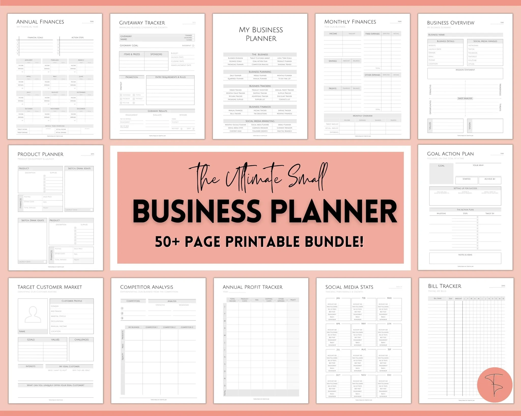 Side Hustle Project Planner: The Ultimate Business Growth Bundle | Digital Download Template for Entrepreneurs & Creators